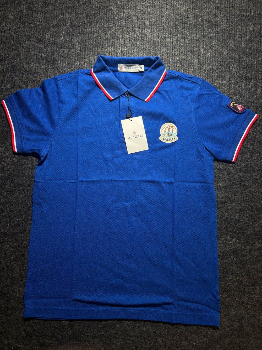 Moncler Blue Men's Polo Shirt Size Medium
